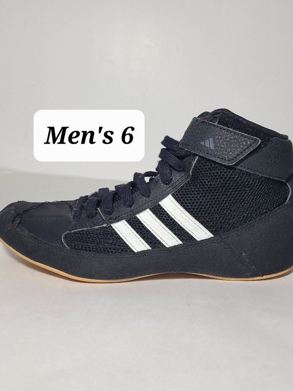 Adidas Men's Wrestling Shoes Black/White Size 6